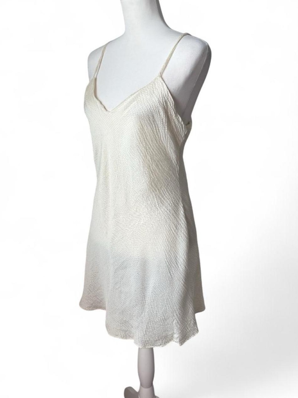 August Silk Cream Slip Dress